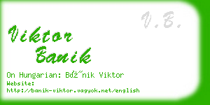 viktor banik business card